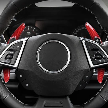 Chevrolet Camaro 2012-için Direksiyon Tekerlekler ve hub Uzatma 3 K Karbon Fiber Araba Direksiyon Vites Paddle Aksesuar