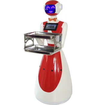 Restoran bar akıllı robot , otel için kullanın, sergi için teslimat gıda, bir garson robot olarak hareket