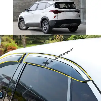 KIA KX3 2020 2021 2022 için Araba Vücut Styling Sticker Plastik pencere camı Rüzgar Visor Yağmur / Güneş Koruma Havalandırma Parçaları