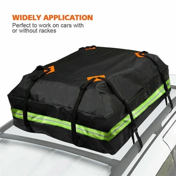 Su geçirmez Araba Kargo Çatı Çanta Çatı Bagaj Taşıyıcı Çanta Yansıtıcı Şeritler ile Depolama Seyahat Çantası Arabalar için SUV Kamp