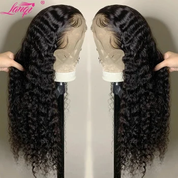 Afro Kinky Kıvırcık insan saçı peruk Ön Koparıp 30 Inç Dantel ön peruk Brezilyalı Kapatma Peruk Kıvırcık Derin Dalga ön peruk Kadınlar Için