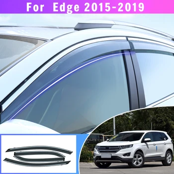 Araba Styling Duman araba pencere saçakları Ford KENAR Araba Güneş Yağmur Guard Rüzgar Deflector 2011 2016 2017 2018 2019 4 ADET