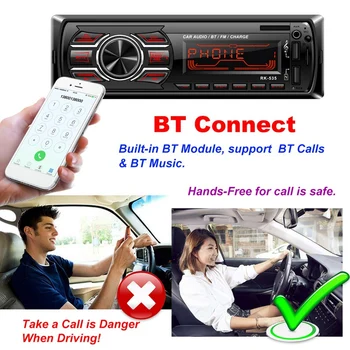 DC12V araba radyo FM Retro araba ses Bluetooth MP3 çalar çift USB şarj TF kart AUX ISO