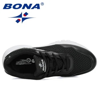 BONA 2020 Yeni Tasarımcılar Tıknaz Sneakers Kadın Ayakkabı Nefes Rahat vulkanize ayakkabı Platformu Sepeti Femme Eğlence Ayakkabı
