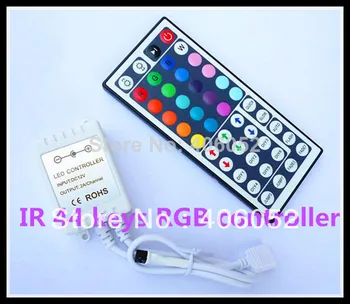 100 adet / grup rgb ır 44 anahtar led kontrol DC5V 12 v - 24 v için 5050/3528 led şerit ışık ve RGB LED modülü