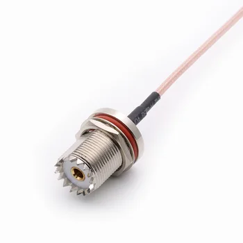 100 ADET RF Koaksiyel Kablo Düzeneği UHF Dişi MCX Erkek Düz RG316 Pigtail Kablo MCX UHF SO239 Adaptörü