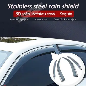 Araba Sticker Plastik Pencere Cam Rüzgar Visor Yağmur / Güneş Guard Vent Duman Koruyucu MİTSUBİSHİ ASX 2010-2020 Için