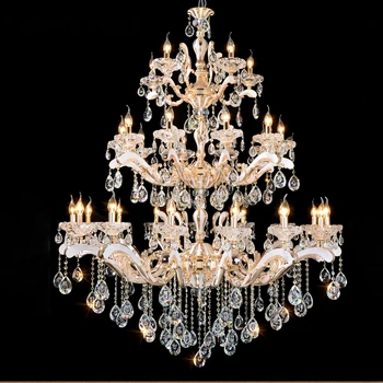 Avrupa lüks kristal avizeler oturma odası yatak odası Continental Villa otel lobisinde avize Salonu büyük İmparatorluğu ışık lambaları