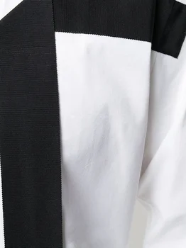 Erkek yeni giyim saç stilisti GD moda sokak şerit dokuma dikiş gömlek ceket artı boyutu kostümleri