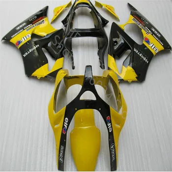 Özel Enjeksiyon fairing kitleri için KAWASAKİ Ninja ZX6R 2000 2001 2002 motosiklet laminer akış ZX6R 00-02 sarı siyah set