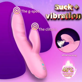 Klitoris emme vibratör ısıtma sokmak yapay penis titreşim oyuncak kadınlar için ısıtma titreşimli makinesi