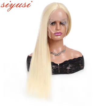 Bal Sarışın Düz HD Şeffaf Dantel Peruk 613 insan saçı peruk Brezilyalı 8-28 İnç 13X1 kadın Dantel Peruk Remy 150%