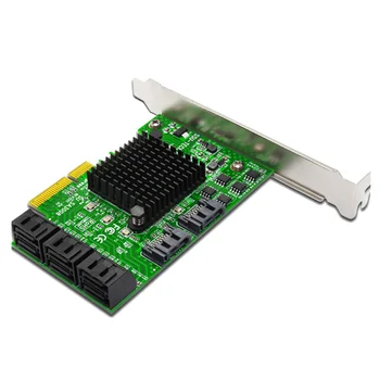 SATA Yükseltici Kart 8-port PCI-Express Genişletme Kartı 6 Gbps PCI-E SATA 3.0 Kart Adaptörü için SSD IPFS BTC Madenci Sikke Chia Madenci