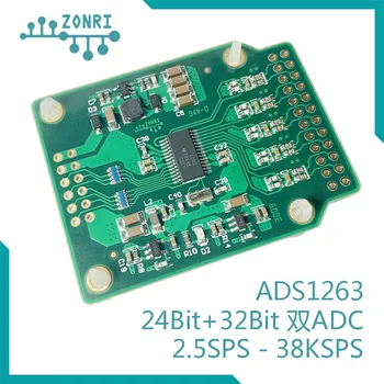ADS1263 32Bit yüksek hassasiyetli ADC modülü / 24Bit + 32Bit çift ADC / analogdan dijitale dönüşüm 38.4 KSPs