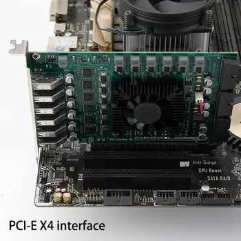 PCIE için 12-Port USB3. 0 Genişleme Kartı Bağımsız 6-Kanal USB3. 0 19Pin Soket 20 Gb / S PCIE USB Genişleme Kartı
