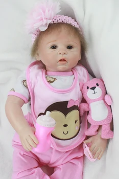 50 CM bebek Reborn Silikon Bebek gerçekçi prenses kız Bebekler İçin çocuk Gerçek Bebek bebek oyuncak bebek reborn alive bebe bonecas