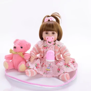 Yeni Varış 18 İnç Gerçekçi Reborn Baby Doll Yumuşak Silikon 48 cm Gerçek Görünümlü Bebek Oyuncak Çocuklar İçin Noel Doğum Günü Hediyeleri