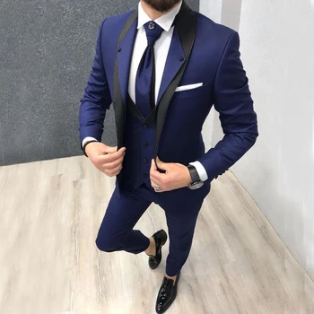 JELTONEWİN 2021 Klasik Bordo Erkek Takım Elbise Şal Yaka Custom Made Düğün Smokin Terno Slim Fit Erkek Parti Takım Elbise 3 Parça