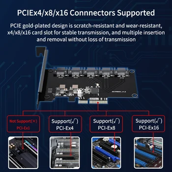 PCIE Genişleme Kartı PCIE X4 için 5-Port SATA 3.0 6Gps Masaüstü bilgisayar Kasası Katı Hal Mekanik sabit disk Adaptörü Kart