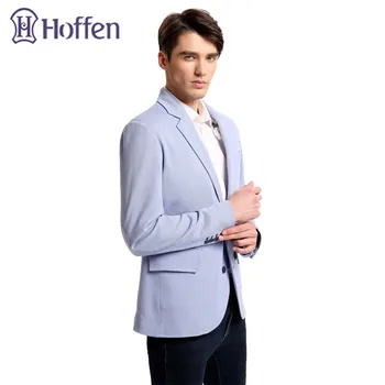 Hoffen 2017 Erkek Slim Fit Blazer Takım Elbise Ceket Iki Düğme Mavi Erkek Blazers Palto Parti düğün elbisesi veste homme RS13-KZM400