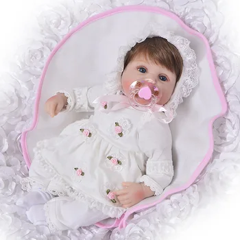 Yeniden doğmuş bebek bebek 42 cm gerçekçi yenidoğan bebekler kız silikon reborn bebekler oyuncaklar çocuklar için hediye bebes reborn menina boneca