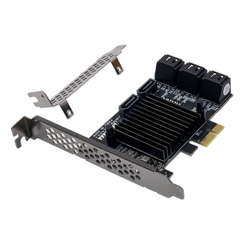 PCI-E 8-Port SATA Genişletme Kartı PCI-E X1 9215 8-Port SATA 3.0 6G Sunucu Sınıfı sabit Disk Dönüştürme Kartı