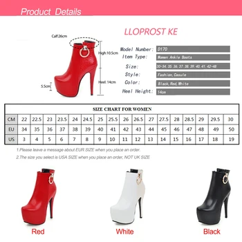 Lloprost ke Marka Tasarımcı yarım çizmeler Yan Fermuar Kış Çizmeler Platformu Seksi Süper Yüksek Topuk Elbise Bar Parti Kadın Ayakkabı D170