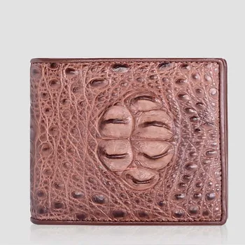 Hongqiangyin Tay timsah deri erkek cüzdan erkek kısa deri çok yuvalı yatay cüzdan moda cüzdan