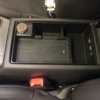 Araba kablosuz şarj cihazı, 10 W Qİ Telefon şarj saklama kutusu İçin-A4 B9 S4 A5 B8 2017 2018 2019 Tüm Qi Özellikli Cihazlar için