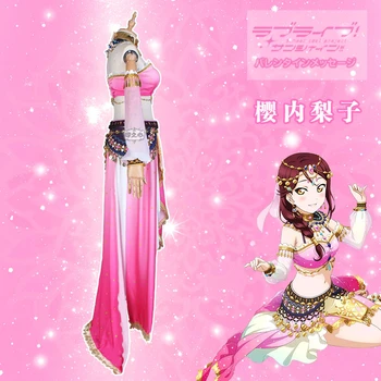 Anime Aşk Canlı! Sunshine Aqours Dansçı Uyanış Sakurauchi Riko Seksi Elbise Cosplay Kostüm Cadılar Bayramı Çünkü Parti Elbise Yeni