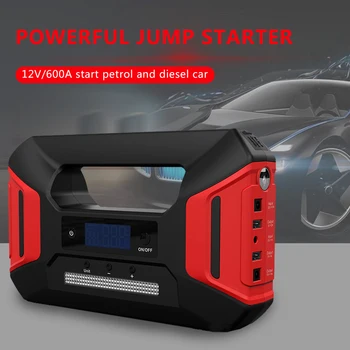 16000 mah Araba-Booster Başlangıç-Cihazı Atlama Marş 600A lityum Pil Güç Bankası Başlangıç 12 V Araç