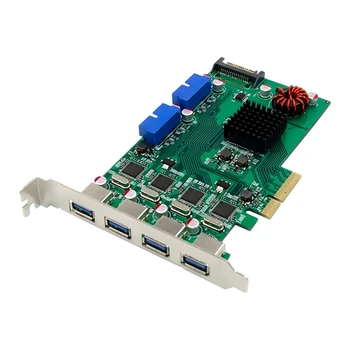 PCI-E USB Adaptör Kartı PCI-E X4 P17C9X2G 8-Port USB3.0 Genişletme Kartı USB TİP-A 8CH Endüstriyel Kontrol Genişletme Kartı