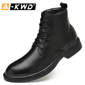 Siyah Erkekler Kış Çizmeler Retour Vers Le Futur Dantel-up erkek ayakkabısı Sneakers Erkek Bahar Sonbahar Ve Kış Ayakkabı yarım çizmeler 37-47