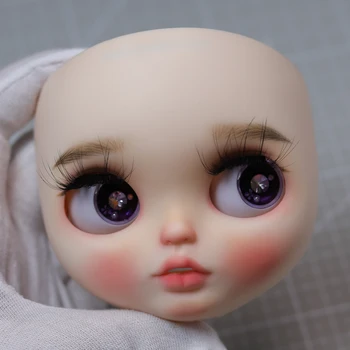 Dıy için Blyth Doll Yüz Plakası sizin blyth makyaj Dahil Arka Plaka özelleştirme bebek Çıplak blyth beyaz cilt 11.21.1