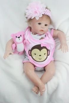 20 inç Silikon Reborn Bebekler Gerçekçi Bebek Yenidoğan pembe giysileri moda yaratıcı prenses yatmadan doğum günü hediyeleri için satış oyuncak