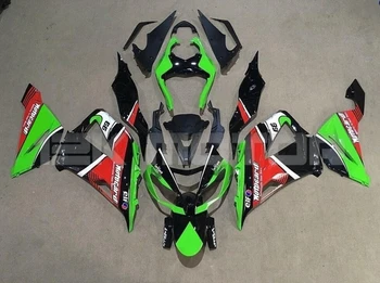 4 Hediyeler ıçin Yeni ABS Motosiklet Tam Grenaj seti Fit Kawasaki Ninja ZX-6R 636 2013 2016 2017 Vücut set Yeşil Kırmızı