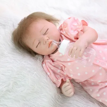 Gerçek Gerçekçi Yeniden Doğmuş Bebek Bebek 20 İnç Uyku Prenses Kız Bebekler Silikon Yenidoğan Bebek Oyuncak bebe reborn Çocuk Oyun Arkadaşı