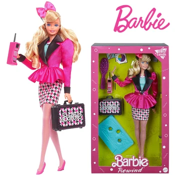 Barbie Geri Sarma GXL24 80S Baskı Kariyer Kız Pop Dragen Blazer Balıksırtı Rok ve Barbie Oyuncak Çocuk Aksesuarları ve Toplayıcı zehir