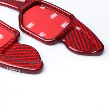 Araba Aksesuarları ıçin 2 ADET Karbon Fiber DSG Direksiyon Vites Paddle Shifter Seat Alhambra /Ateca / Leon FR / Leon / Leon 4 5F