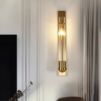 Modern duvar ışık lüks yaratıcı Altın aplik cam Aydınlatma Yatak Odası Başucu Koridor Merdiven Koridor Bar Yeni Tasarımcı Dekor lambası