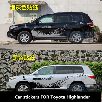 Toyota Highlander İÇİN araba çıkartmaları kapı vücut dış dekorasyon modifiye çıkartmalar Highlander vücut off-road çıkartmalar