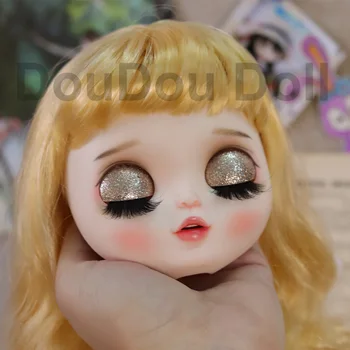 Dıy için Blyth Doll Yüz Plakası sizin blyth makyaj Dahil Arka Plaka özelleştirme bebek Çıplak blyth beyaz cilt 11.20.6