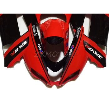 Kırmızı Siyah Vücut Proyection laminer akış Kitleri Için 2007 2008 Kawasaki ZX6R Motosiklet Fairing zx6r 07 08 Enjeksiyon Kalıplama KL91