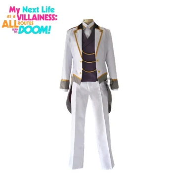 Bir Kötü Adam Olarak Bir Sonraki Hayatım: Tüm Yollar Kıyamete Yol Açar! Prens Geordo Stuart Cosplay Kostüm Unifrom Yetişkin Kıyafet Fantezi Suits