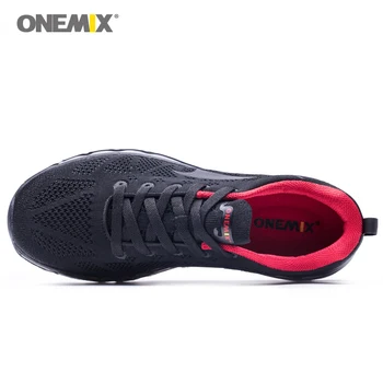 ONEMIX kadın koşu ayakkabıları Erkekler İçin Güzel Zapatillas Atletik Eğitmenler Siyah Spor hava yastığı Açık Koşu Yürüyüş Sneakers