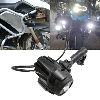 1 Pair motosiklet far spot 40 W 6000 K LED sis ışık yardımcı ışık LED sürüş ışık koruyucu gölge ile R1200GS için