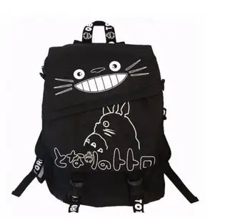 10 adet fedex hızlı siyah renk Totoro sırt Çantaları Cosplay aksesuar Anime günlük çanta karikatür okul sırt çantası