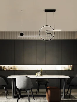 Yaratıcı Yemek Odası Avize LED Minimalist Bar Oturma Odası Nordic Kolye Avize Tasarımcı Modern Yuvarlak Deco Asılı Lamba