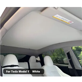 Araba Sunroof pencere güneşlik güneşlikler kapak soğutma güneş koruyucu ısı yalıtım koruma Tesla Model Y için