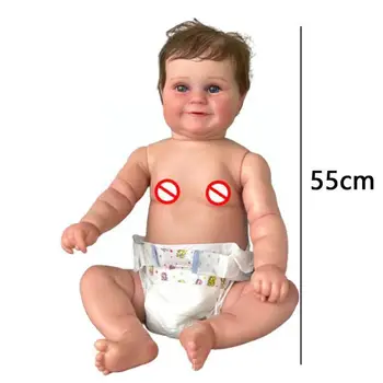 20 İnç Sevimli Silikon Yeniden Doğmuş Bebek Kitleri 3D Boya Maddie El Yapımı Yüksek Yürümeye Başlayan Köklü Gerçekçi Kaliteli Bebek Hediye Saç Gı N3X0